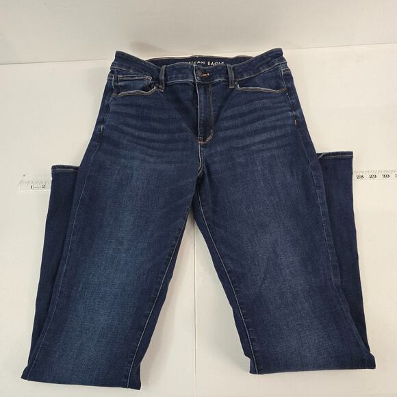 American Eagle Outfitters Denim - American Eagle high-rise skinny kick jeans blue denim womens next level 14 long